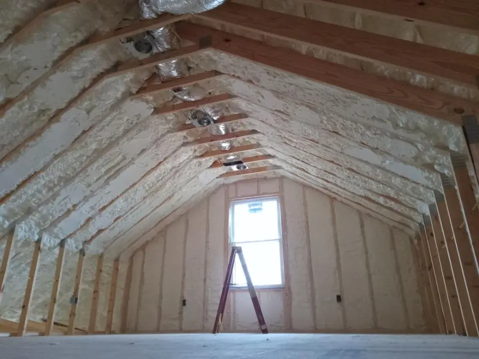 Spray foam roofing application for Crawl Space Insulation project in Jesup